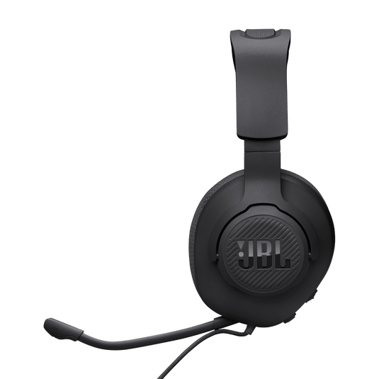 JBL Quantum 100M2 ear cushion close-up showing breathable fabric and memory foam padding