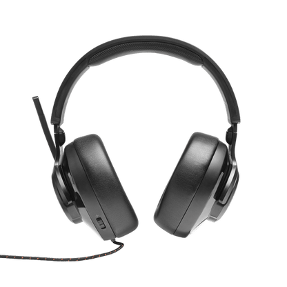 JBL Quantum 300 gaming headset side profile showing memory foam cushions