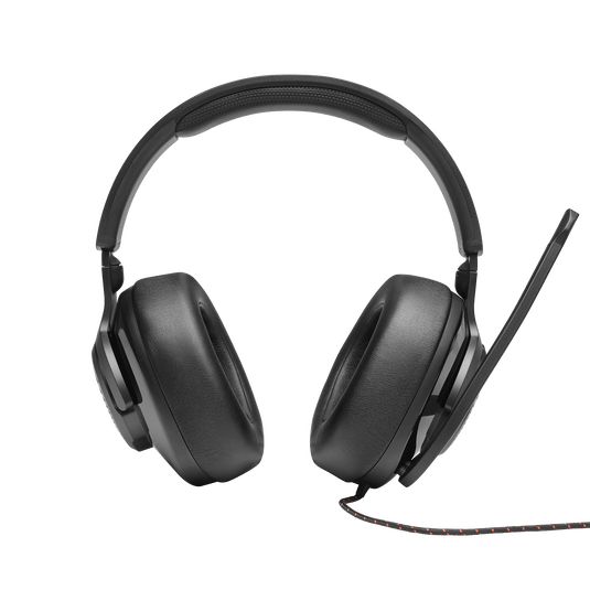 JBL Quantum 300 gaming headset side profile showing memory foam cushions