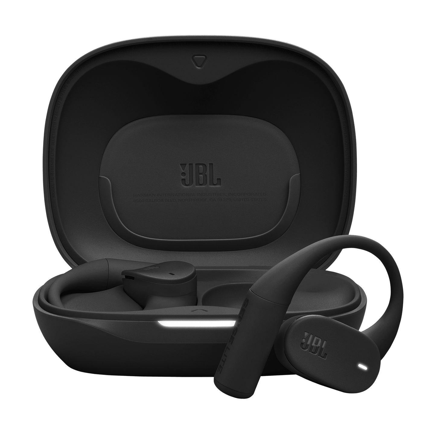 JBL Sense Lite open-ear headphones Kenya front view showing lightweight design and silicone ear hooks