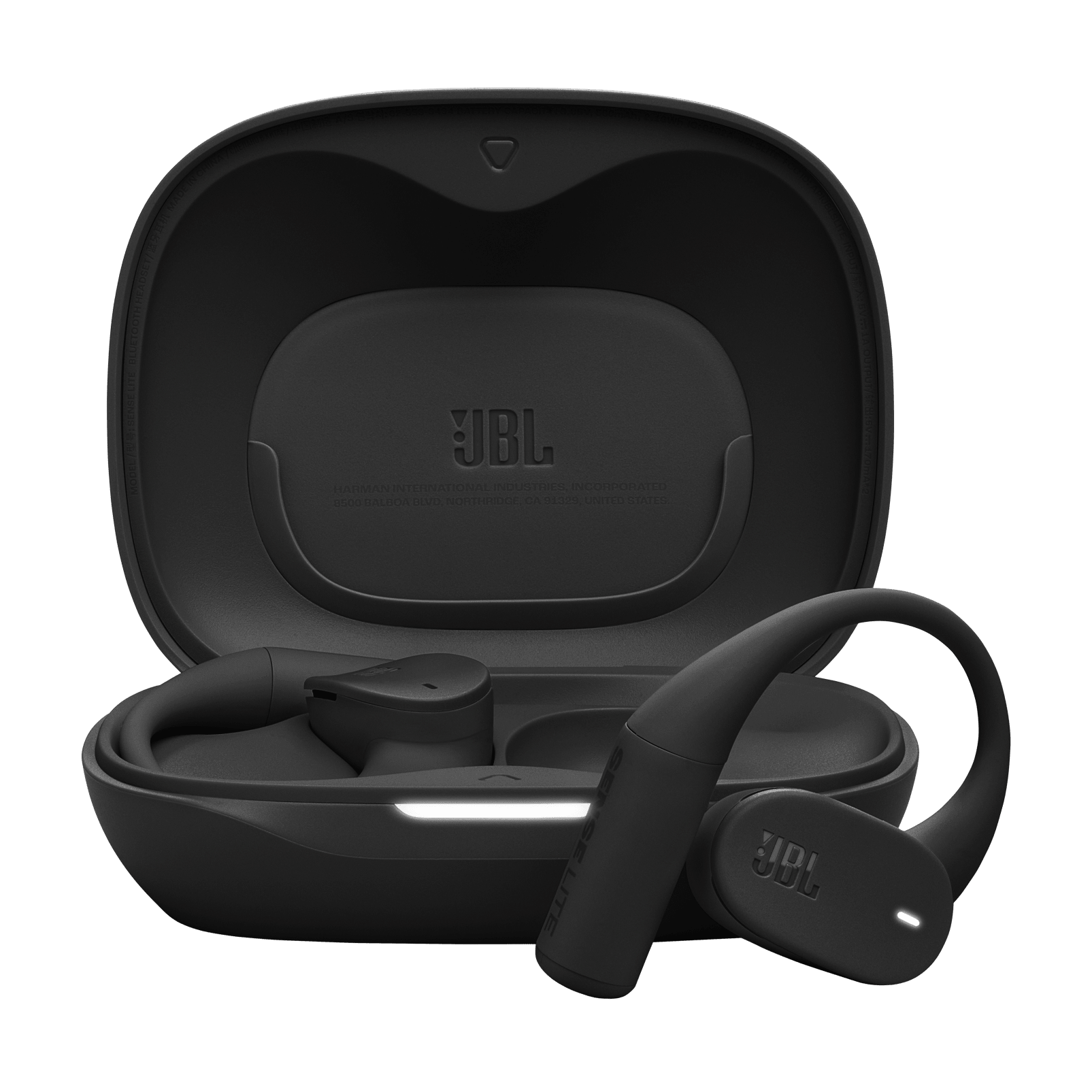 JBL Sense Lite open-ear headphones Kenya front view showing lightweight design and silicone ear hooks