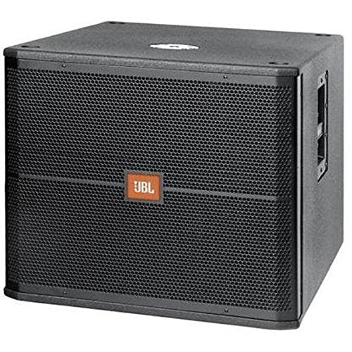 JBL SRX718S subwoofer Kenya — front view of 18-inch passive sub, black birch plywood cabinet with JBL badge