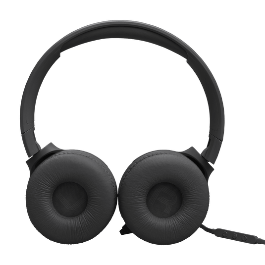 JBL Tune 520C Kenya black on-ear headphones folded flat showing both earcups collapsed and JBL branding