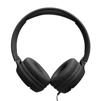 JBL Tune 520C Kenya black on-ear headphones front view both earcups and headband arc on white background