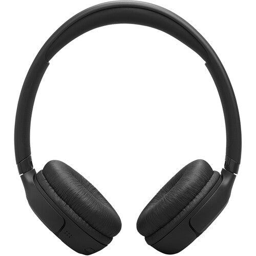 JBL Tune 530BT Kenya black on-ear headphones shown front-facing with earcups angled downward.