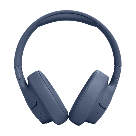 JBL Tune 770NC Kenya blue colorway straight-on front view showing both ear cups and full headband arc