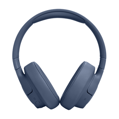 JBL Tune 770NC Kenya blue colorway straight-on front view showing both ear cups and full headband arc