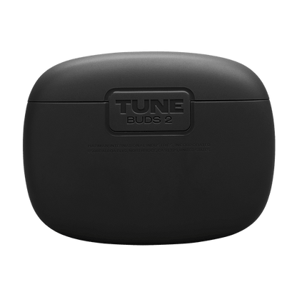 JBL Tune Buds 2 Kenya charging case back view with Tune Buds 2 model name embossed