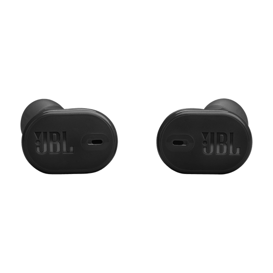 JBL Tune Buds 2 Kenya black earbuds front view showing eartip and driver housing