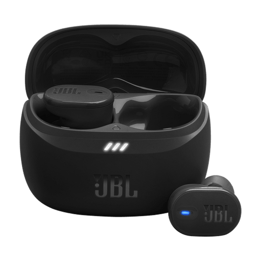 JBL Tune Buds 2 Kenya black true wireless earbuds hero product shot on white background