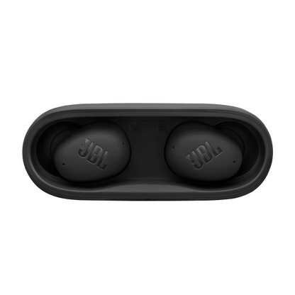 JBL Wave Buds 2 Kenya true wireless earbuds in black shown outside charging case
