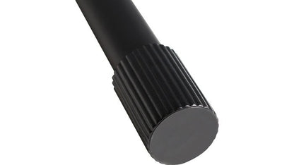 keyboard bench Kenya detail shot of ribbed black rubber non-slip foot cap on steel leg base