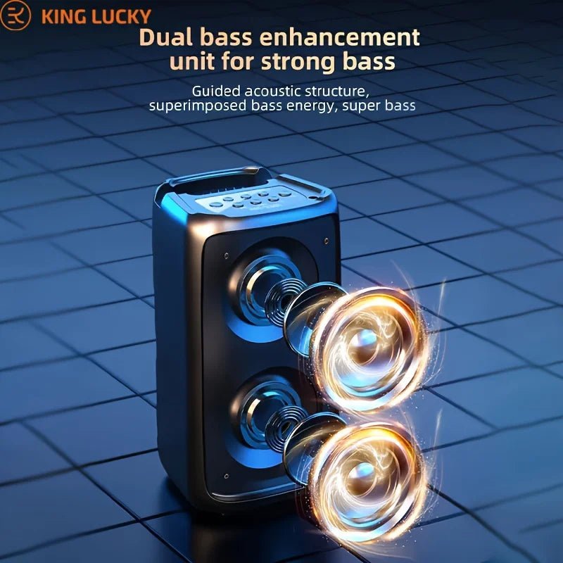Bluetooth speaker Kenya dual bass enhancement unit cutaway showing guided acoustic driver structure