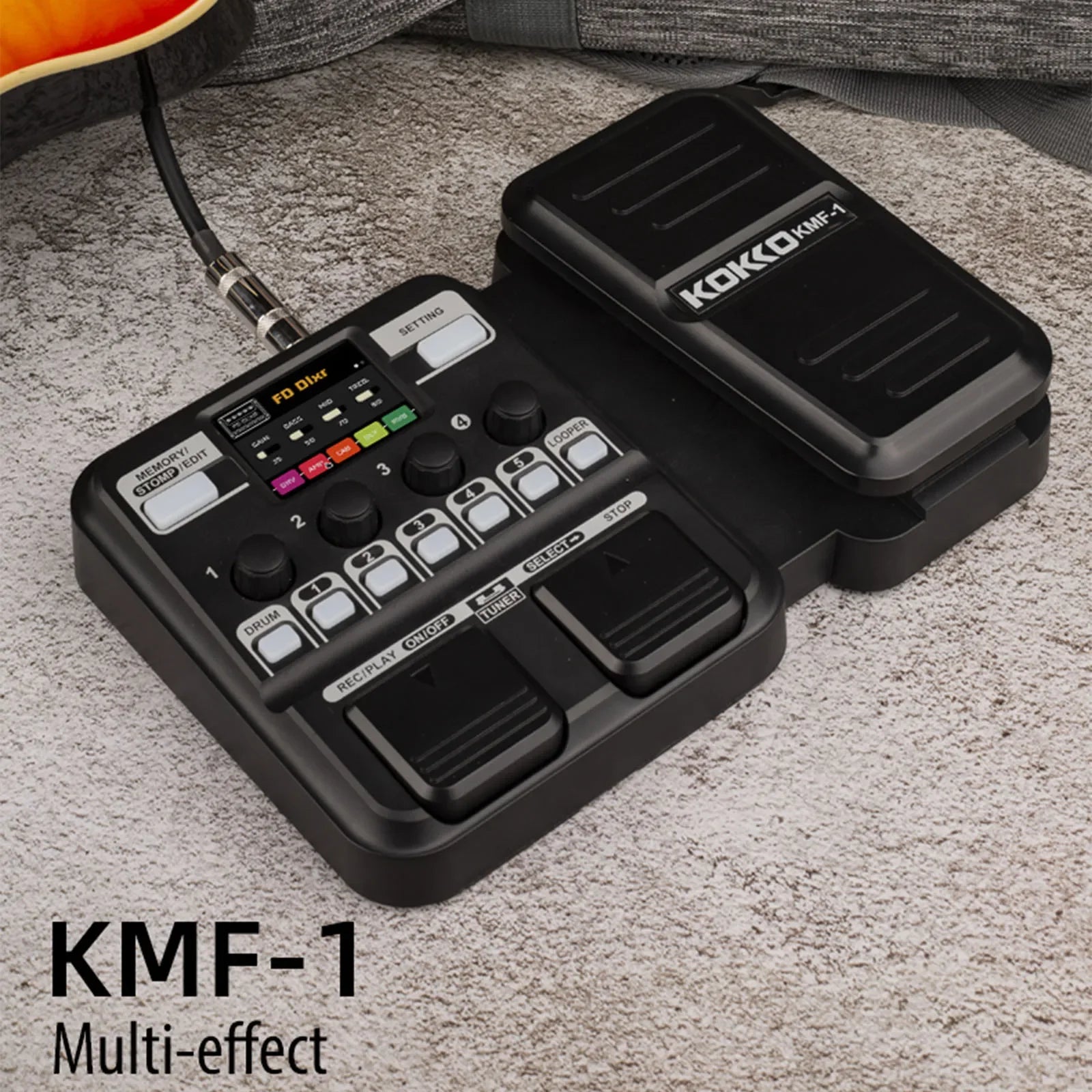 KOKKO KMF - 1 Guitar Multi - Effects Pedal – Expression Pedal, Drum Machine, Recorder, Effects Processor, Tuner - ZAMAR AUDIO SOLUTIONS
