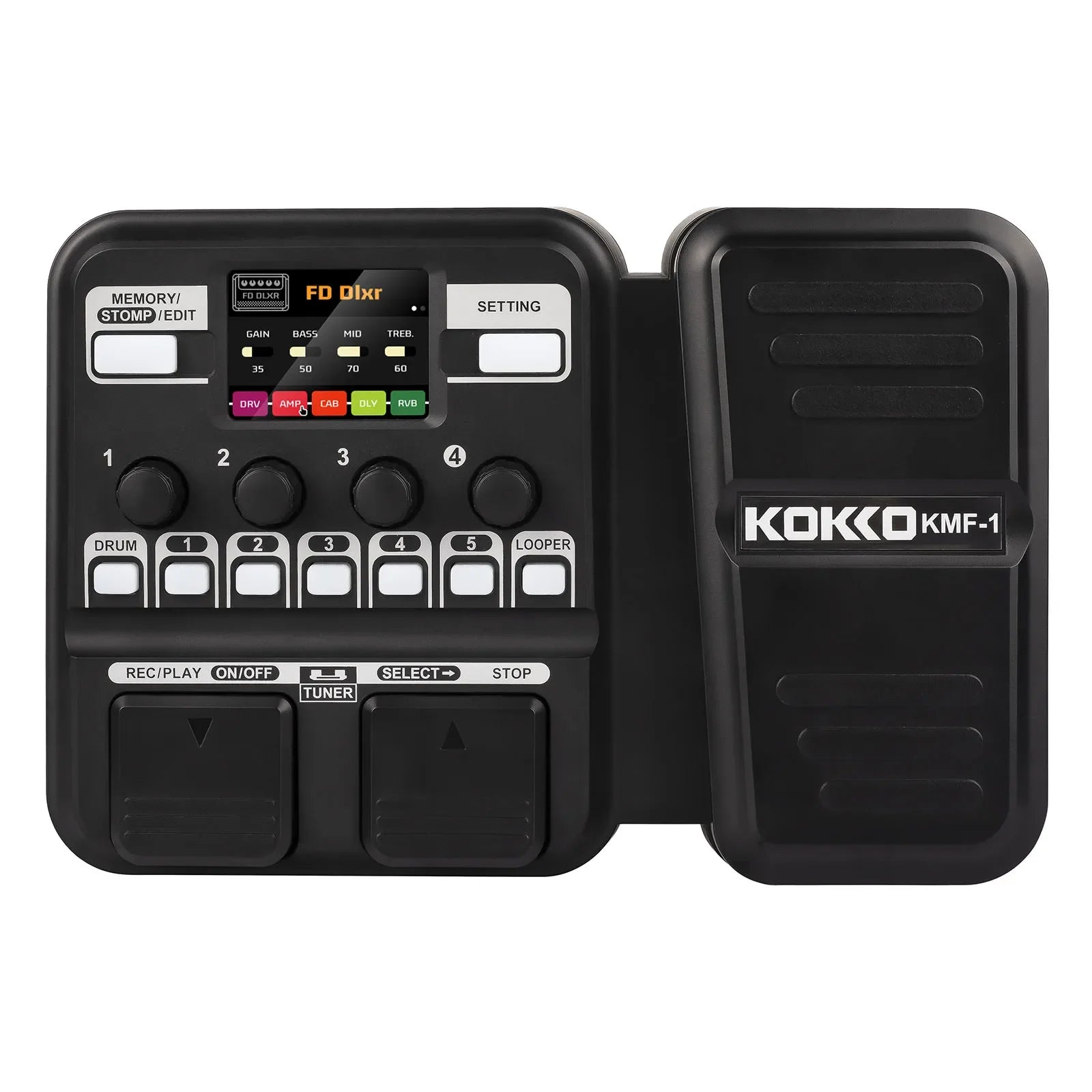 KOKKO KMF - 1 Guitar Multi - Effects Pedal – Expression Pedal, Drum Machine, Recorder, Effects Processor, Tuner - ZAMAR AUDIO SOLUTIONS