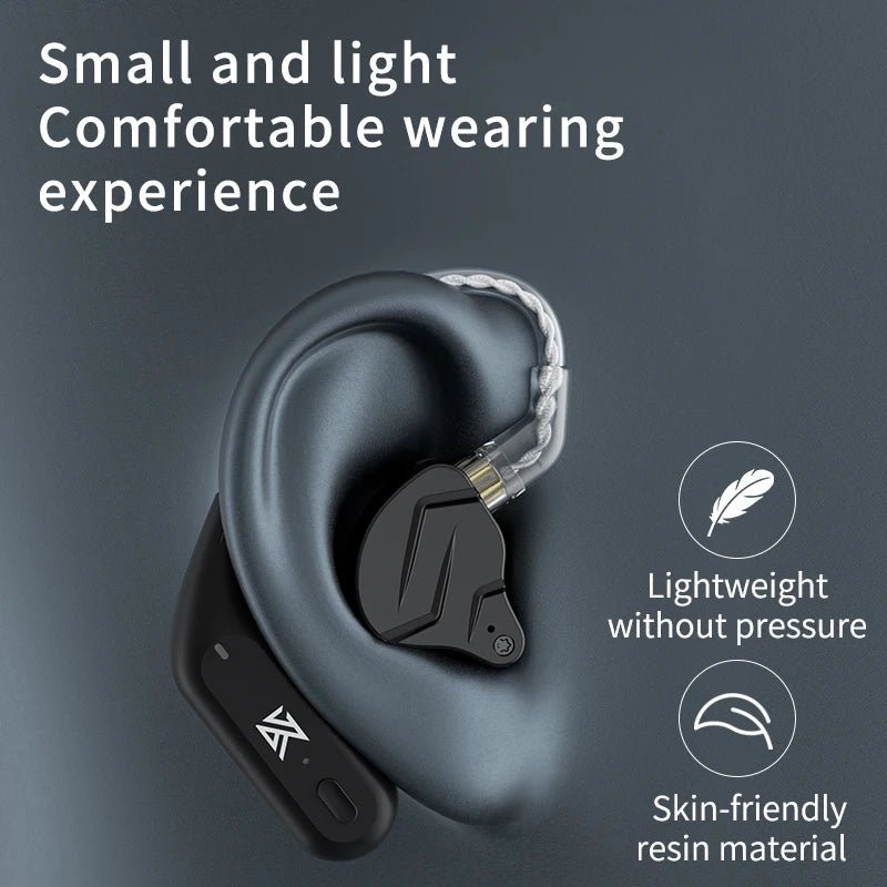 KZ AZ09 Bluetooth earhook Kenya — single module worn on ear model, lightweight resin earhook fit