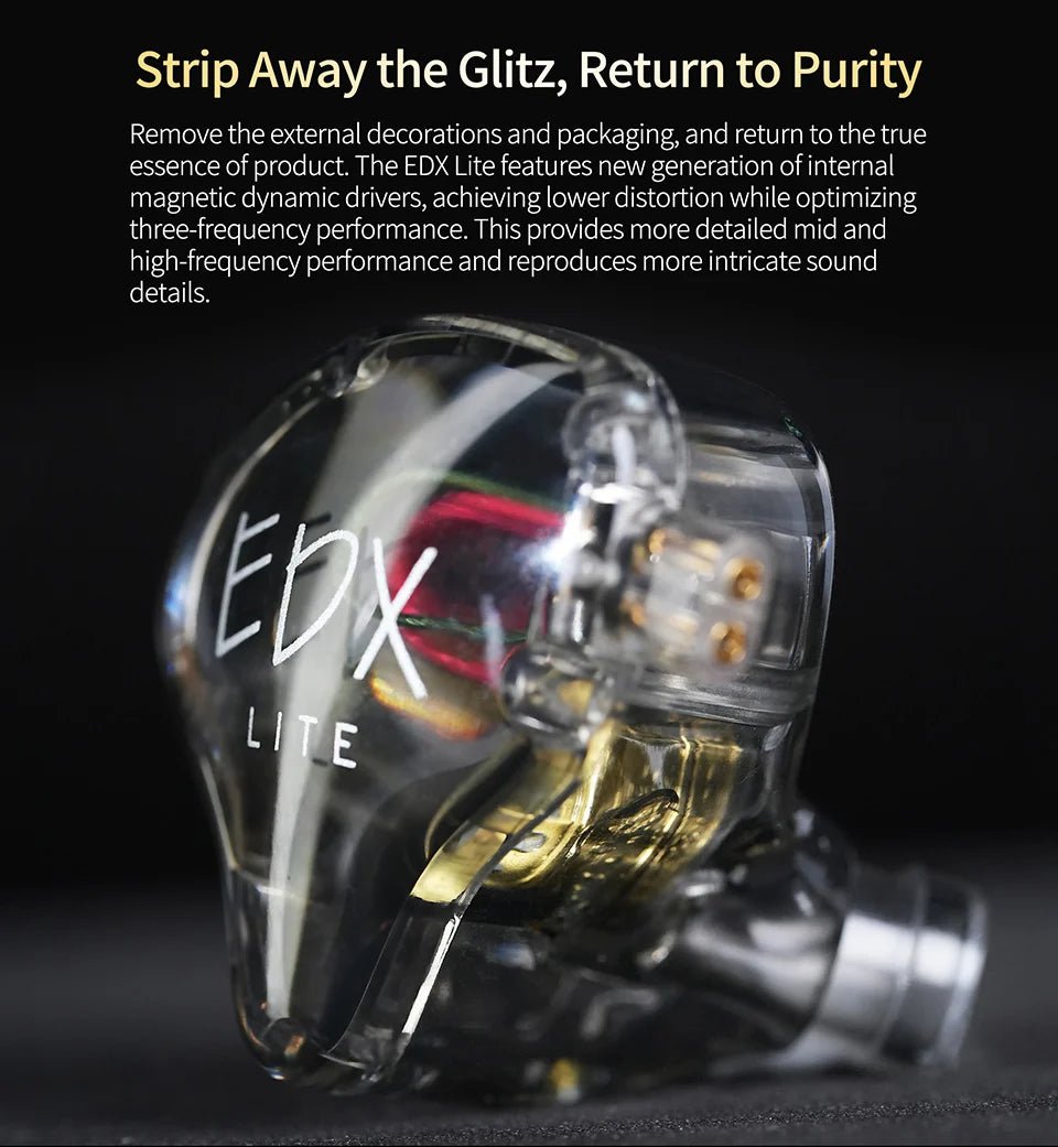 KZ EDX Lite Hi - Fi In - Ear Earphones – Bass Stereo Monitor Earbuds for Music, Gaming & Stage Performance - ZAMAR AUDIO SOLUTIONS