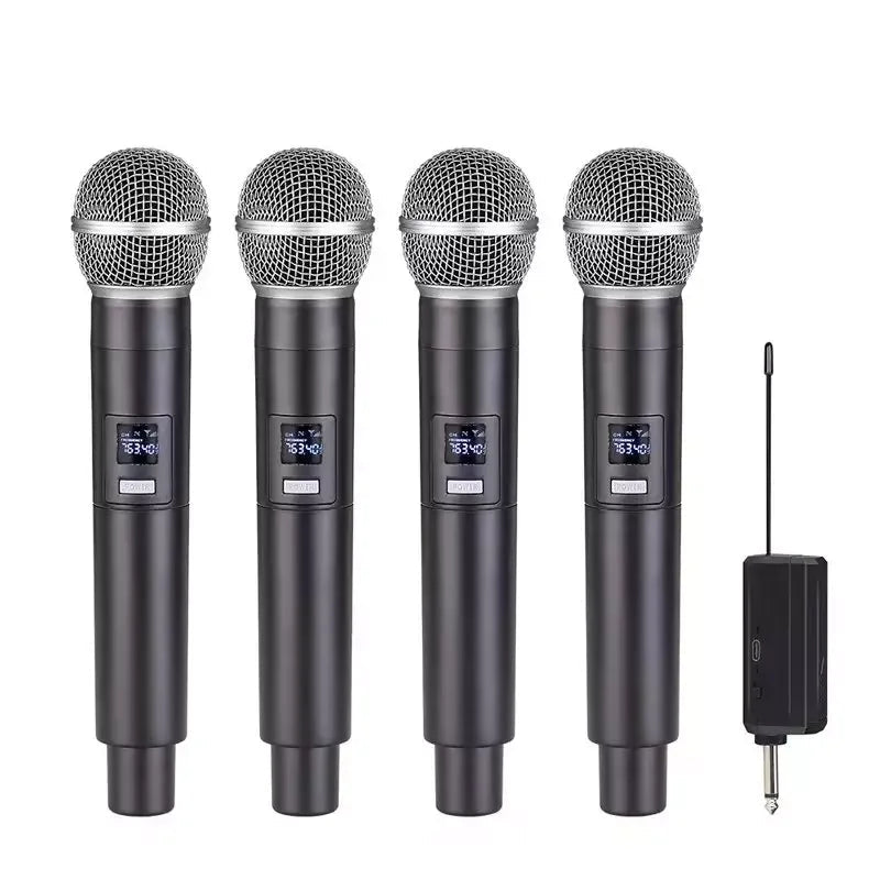 LEEDOAR Dual Channels UHF Wireless Microphone Set – Handheld Fixed Frequency Dynamic Mic for Karaoke, Weddings, Parties, Church & TV Show - ZAMAR AUDIO SOLUTIONS