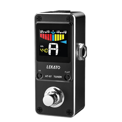 LEKATO AT-07 Tuner Pitch Guitar Effect Pedal – Chromatic Tuning, True Bypass, 9V for Guitar, Bass, Violin, Ukulele - ZAMAR AUDIO SOLUTIONS
