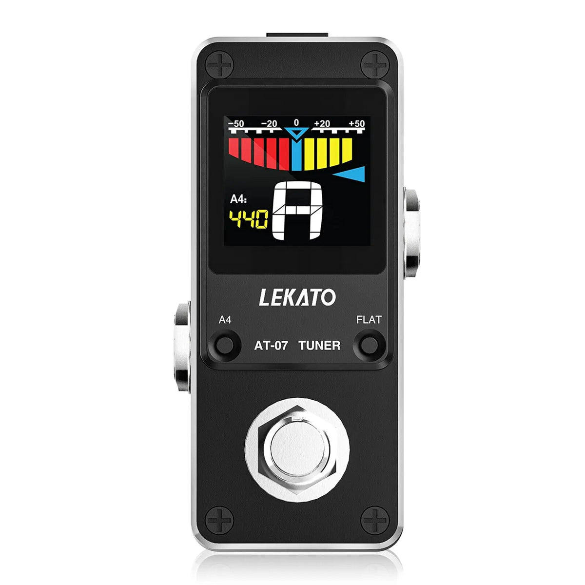LEKATO AT-07 Tuner Pitch Guitar Effect Pedal – Chromatic Tuning, True Bypass, 9V for Guitar, Bass, Violin, Ukulele - ZAMAR AUDIO SOLUTIONS