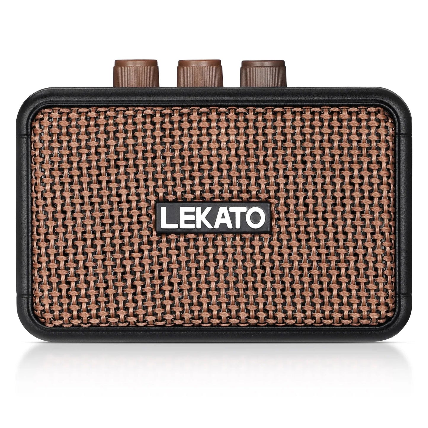 LEKATO Mini Electric Guitar Amplifier – Dual Speakers, 5W Rechargeable Bluetooth Amp with Clean and Overdrive Effects, Retro Design - ZAMAR AUDIO SOLUTIONS
