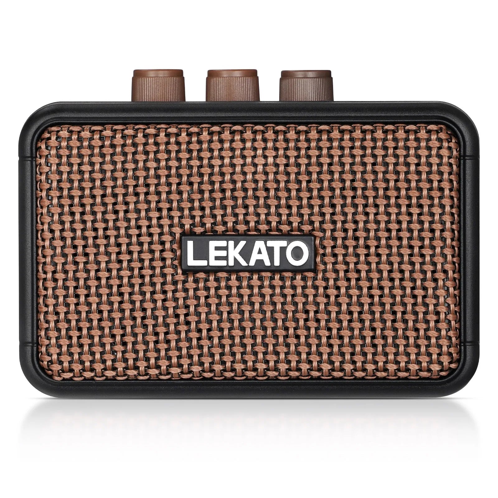 LEKATO Mini Electric Guitar Amplifier – Dual Speakers, 5W Rechargeable Bluetooth Amp with Clean and Overdrive Effects, Retro Design - ZAMAR AUDIO SOLUTIONS