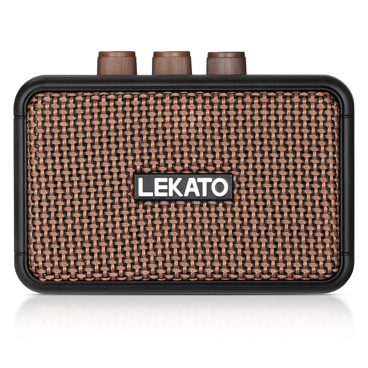LEKATO Mini Electric Guitar Amplifier – Dual Speakers, 5W Rechargeable Bluetooth Amp with Clean and Overdrive Effects, Retro Design - ZAMAR AUDIO SOLUTIONS
