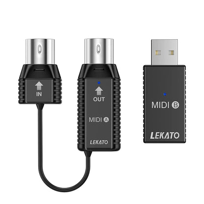 LEKATO Wireless MIDI Adapter MS1 – Mini Wireless Transmission System, 5 PIN for EWI, Keytar, Digital Piano, and MIDI Devices - ZAMAR AUDIO SOLUTIONS