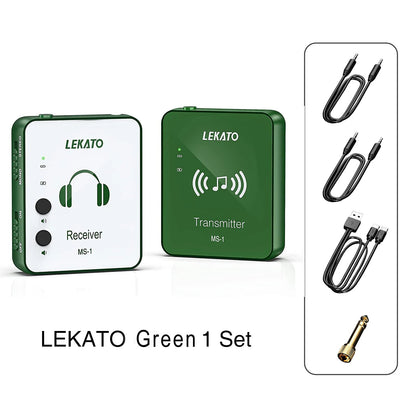 LEKATO WP-10 2.4G Wireless Earphone Monitor – Rechargeable Transmitter Receiver, Stereo & Mono, For Phone Recording - ZAMAR AUDIO SOLUTIONS