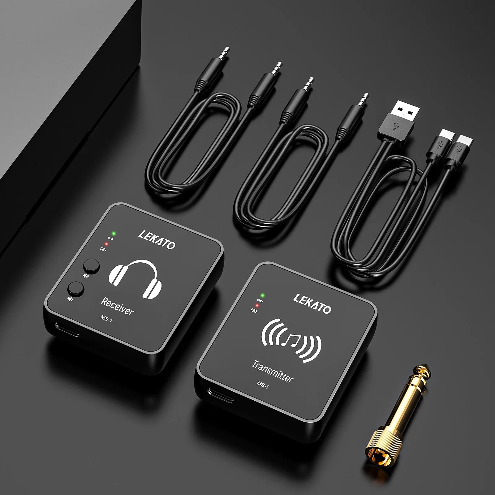 LEKATO WP - 10 2.4G Wireless Earphone Monitor – Rechargeable Transmitter Receiver, Stereo & Mono, For Phone Recording - ZAMAR AUDIO SOLUTIONS