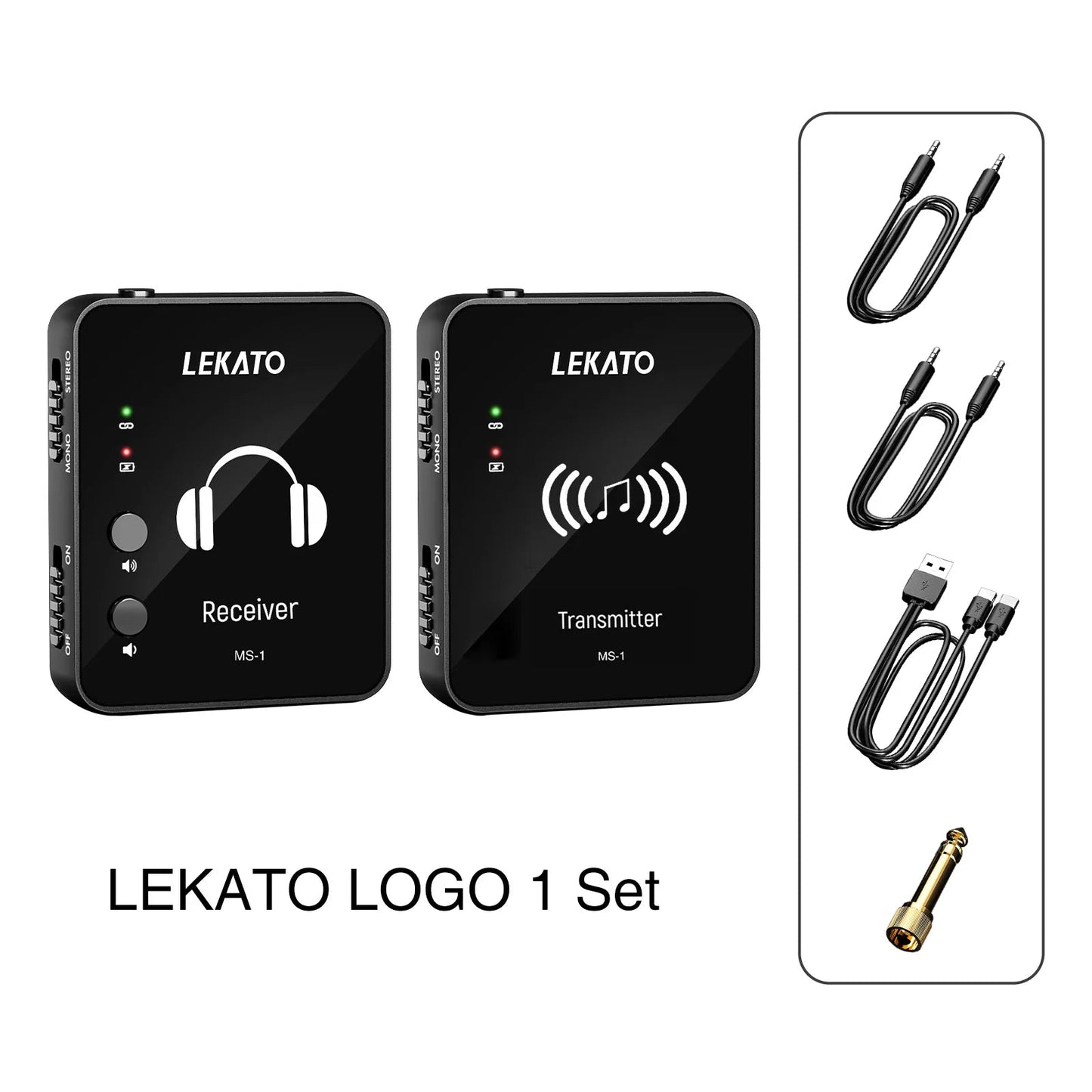 LEKATO WP - 10 2.4G Wireless Earphone Monitor – Rechargeable Transmitter Receiver, Stereo & Mono, For Phone Recording - ZAMAR AUDIO SOLUTIONS