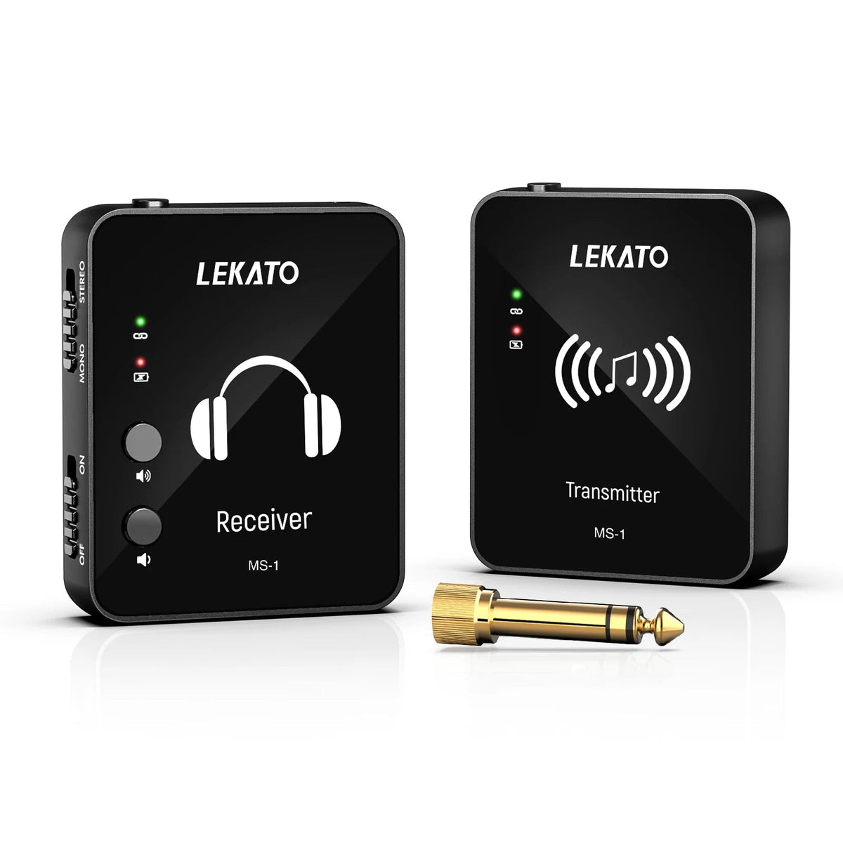 LEKATO WP-10 2.4G Wireless Earphone Monitor – Rechargeable Transmitter Receiver, Stereo & Mono, For Phone Recording - ZAMAR AUDIO SOLUTIONS
