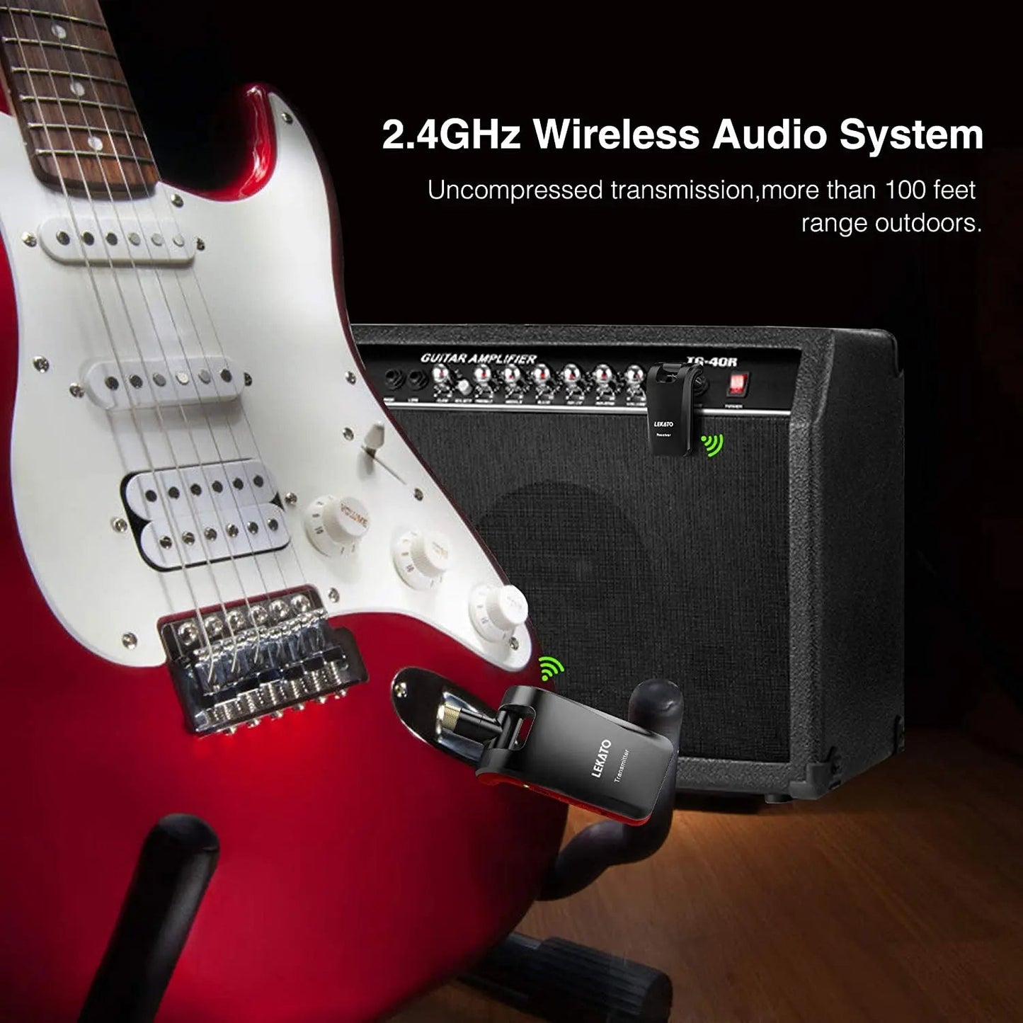 LEKATO WS‑60 — 2.4GHz Wireless Guitar System with Rechargeable Battery, Nairobi Delivery - ZAMAR AUDIO SOLUTIONS