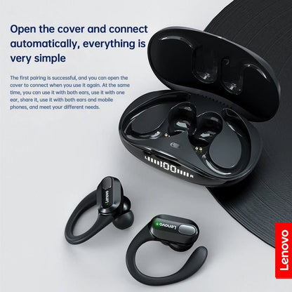 Lenovo Ear Hook True Wireless Earphones – Dynamic Sound, Active Noise - Cancellation, and Bluetooth 5.3 for Sports, Gaming, and Outdoor Use - ZAMAR AUDIO SOLUTIONS