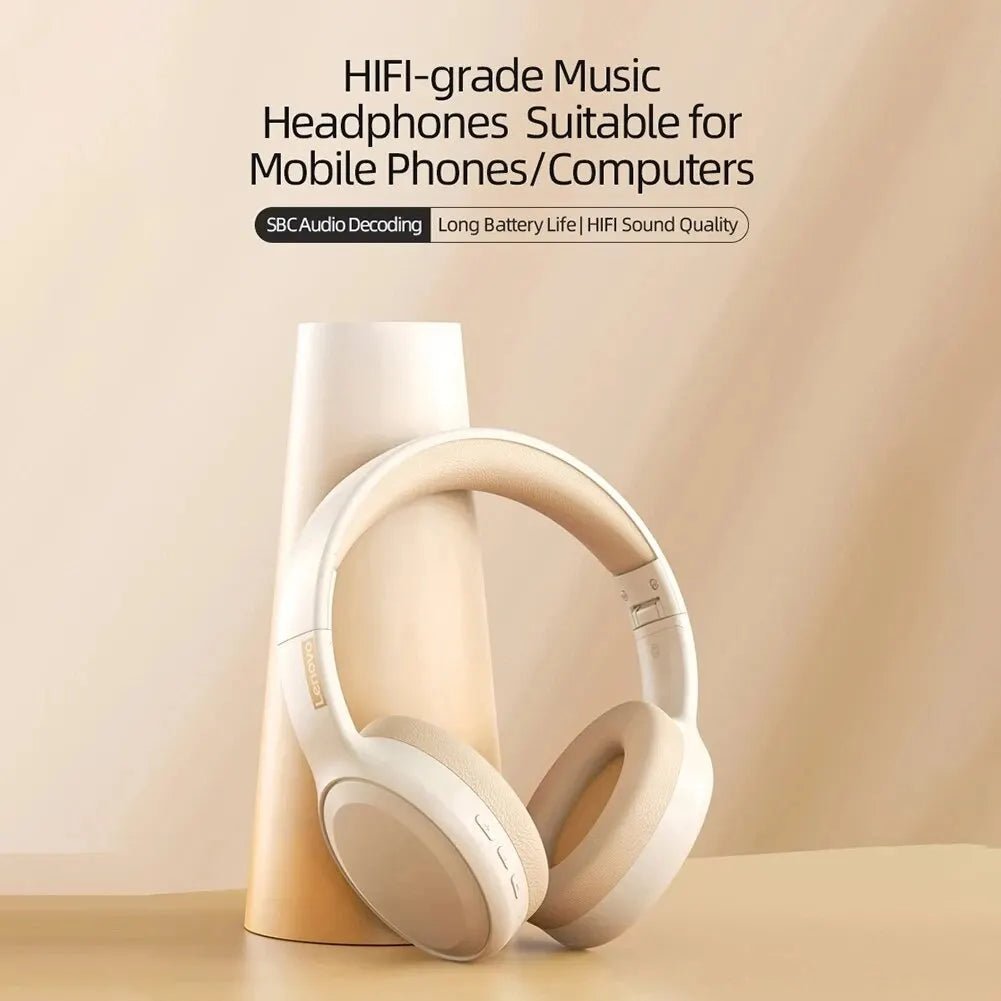 Lenovo TH30 Wireless Bluetooth Headphones – Foldable Gaming Headset with Mic, Bluetooth 5.3, and Waterproof Design for Sports and Music - ZAMAR AUDIO SOLUTIONS