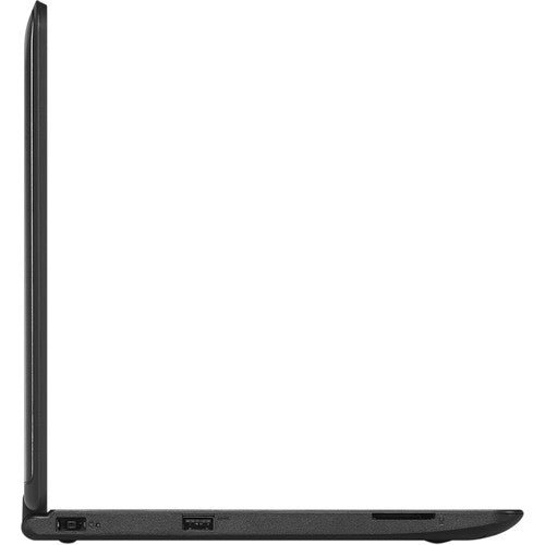 Lenovo ThinkPad 11e Kenya left side profile open showing USB-A port and slim rugged build
