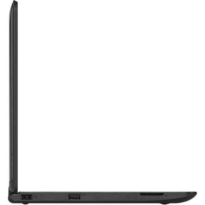 Lenovo ThinkPad 11e Kenya left side profile open showing USB-A port and slim rugged build