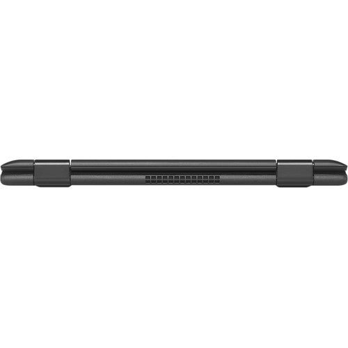 Lenovo ThinkPad 11e Kenya rear edge closed view showing ventilation grille along the back spine