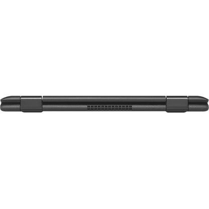 Lenovo ThinkPad 11e Kenya rear edge closed view showing ventilation grille along the back spine
