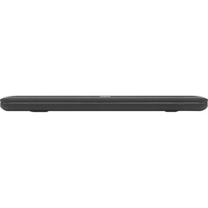 Lenovo ThinkPad 11e Kenya front edge closed view showing slim rugged profile with rubber corner bumpers