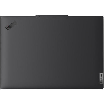 Lenovo ThinkPad T14 Ex UK Kenya closed lid top view showing matte black surface and ThinkPad branding badge