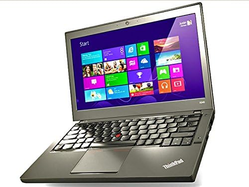 ThinkPad X240 Kenya — angled right view open showing Windows 8 Start screen on 12.5-inch display