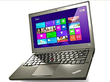 ThinkPad X240 Kenya — angled right view open showing Windows 8 Start screen on 12.5-inch display