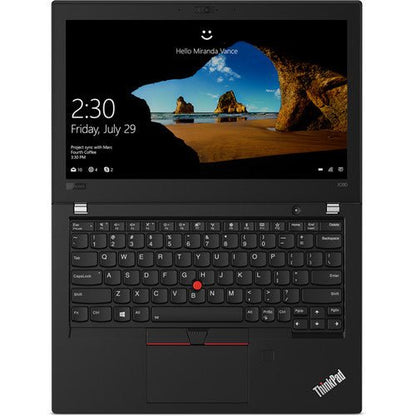 ThinkPad X280 notebook Kenya — top-down open view showing full keyboard, TrackPoint, fingerprint reader, and Windows login