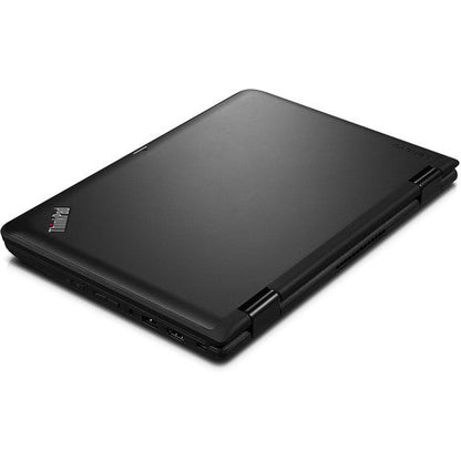 Lenovo ThinkPad Yoga 11E Kenya closed lid top view showing ThinkPad branding and reinforced black chassis