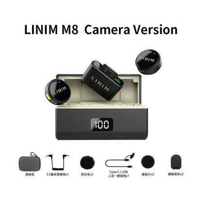 LINIM M8 Wireless Lavalier Microphone – 2.4GHz Mini Lapel Mic with Noise Cancellation, 23H Battery Life, and Instant Pairing - ZAMAR AUDIO SOLUTIONS