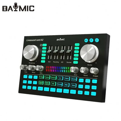 Live Sound Card Professional Mixer – USB Sound Board with 48V Power Supply for Studio Recording, DJ Mixing, and Karaoke - ZAMAR AUDIO SOLUTIONS