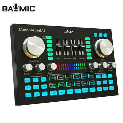 Live Sound Card Professional Mixer – USB Sound Board with 48V Power Supply for Studio Recording, DJ Mixing, and Karaoke - ZAMAR AUDIO SOLUTIONS