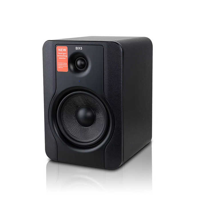 M-Audio  BX5 studio monitors Kenya — single monitor angled 3/4 view showing cabinet profile and woofer grille`