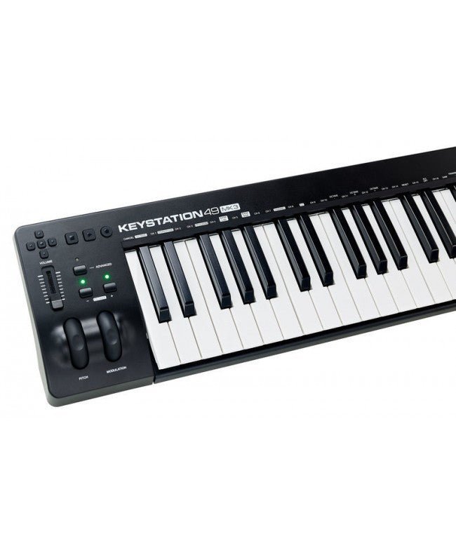 M-Audio  Keystation 49 MK3 Kenya — angled front view showing 49 semi-weighted keys and left-panel controls